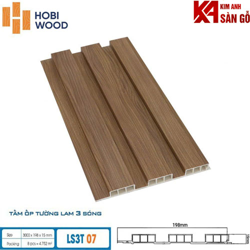 Tấm Ốp Tường Lam 3 Sóng Thấp HOBI LS-07